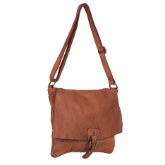 GEANTA ZEVO DAMA CONIAC PIELE NATURALA ASPECT VINTAGE TIP POSTAS GABRIELA