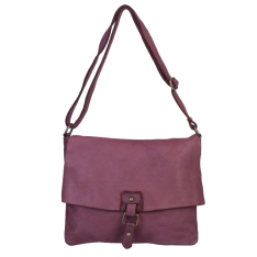 GEANTA ZEVO DAMA VIOLET PIELE NATURALA ASPECT VINTAGE TIP POSTAS GABRIELA