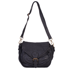 GEANTA ZEVO DAMA NEAGRA PIELE NATURALA VINTAGE TIP POSTAS MIRABELA