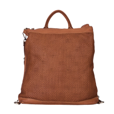 RUCSAC GEANTA ZEVO DAMA CONIAC PIELE NATURALA VINTAGE INTRETESUTA OLIMPIA