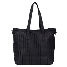 GEANTA ZEVO DAMA NEAGRA PIELE NATURALA VINTAGE DETALIU DUNGI RAMONA