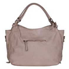 GEANTA ZEVO DAMA CREM PIELE NATURALA VINTAGE DETALIU IMPLETITURA SILVANA