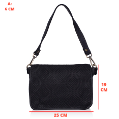 GEANTA ZEVO DAMA NEAGRA PIELE NATURALA ASPECT VINTAGE TIP POSTAS TIMEEA