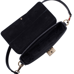 GEANTA ZEVO DAMA MINI NEAGRA PIELE NATURALA FERMA VIVIANA